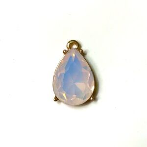 Pink irridecent tear drop pendant
